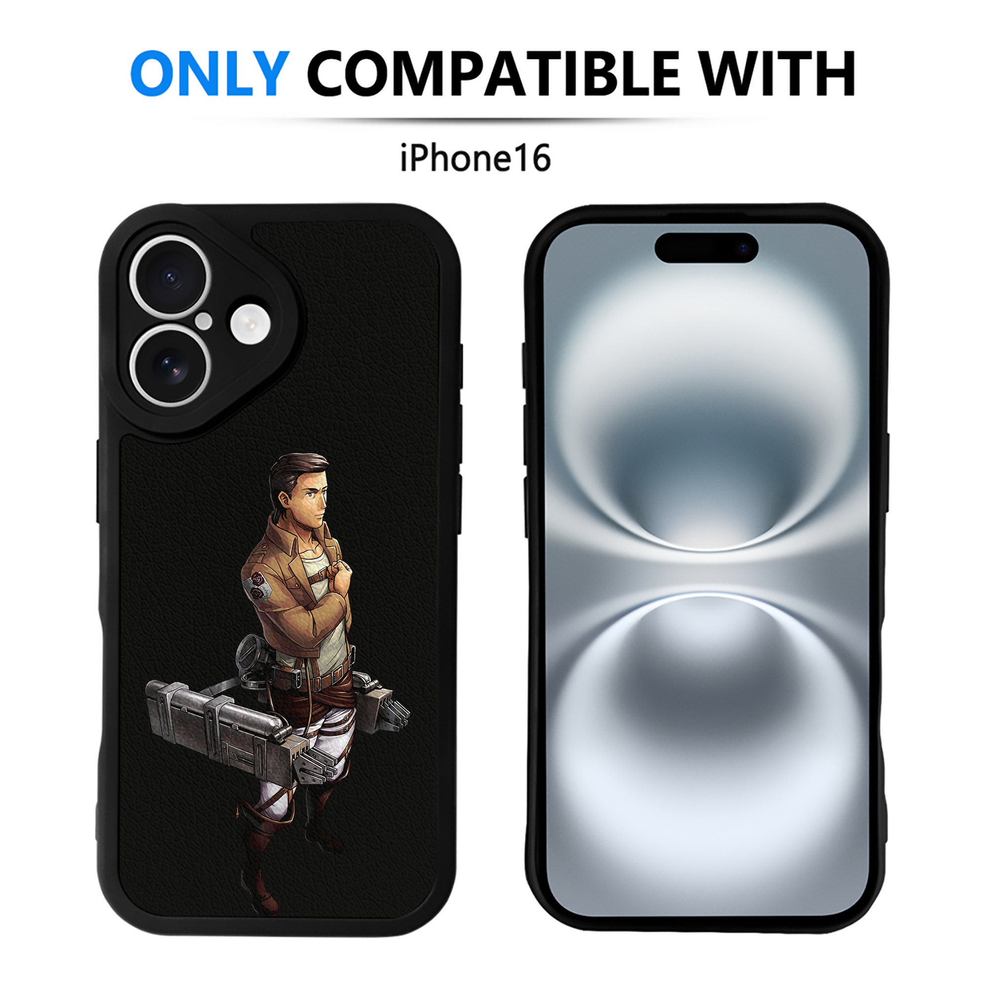 （画像用） 進撃の巨人 Attack on Titan 【iPhone 16シリーズ対応】シリコンスマホケース（レザー調） 材質：シリコン